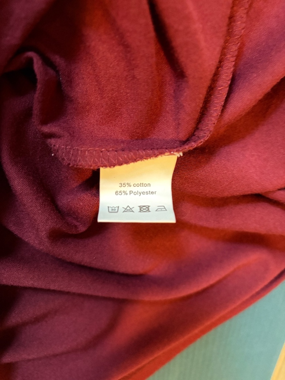 Short Sleeve Blouse in Maroon with crochet detail - Picture 4 of 5